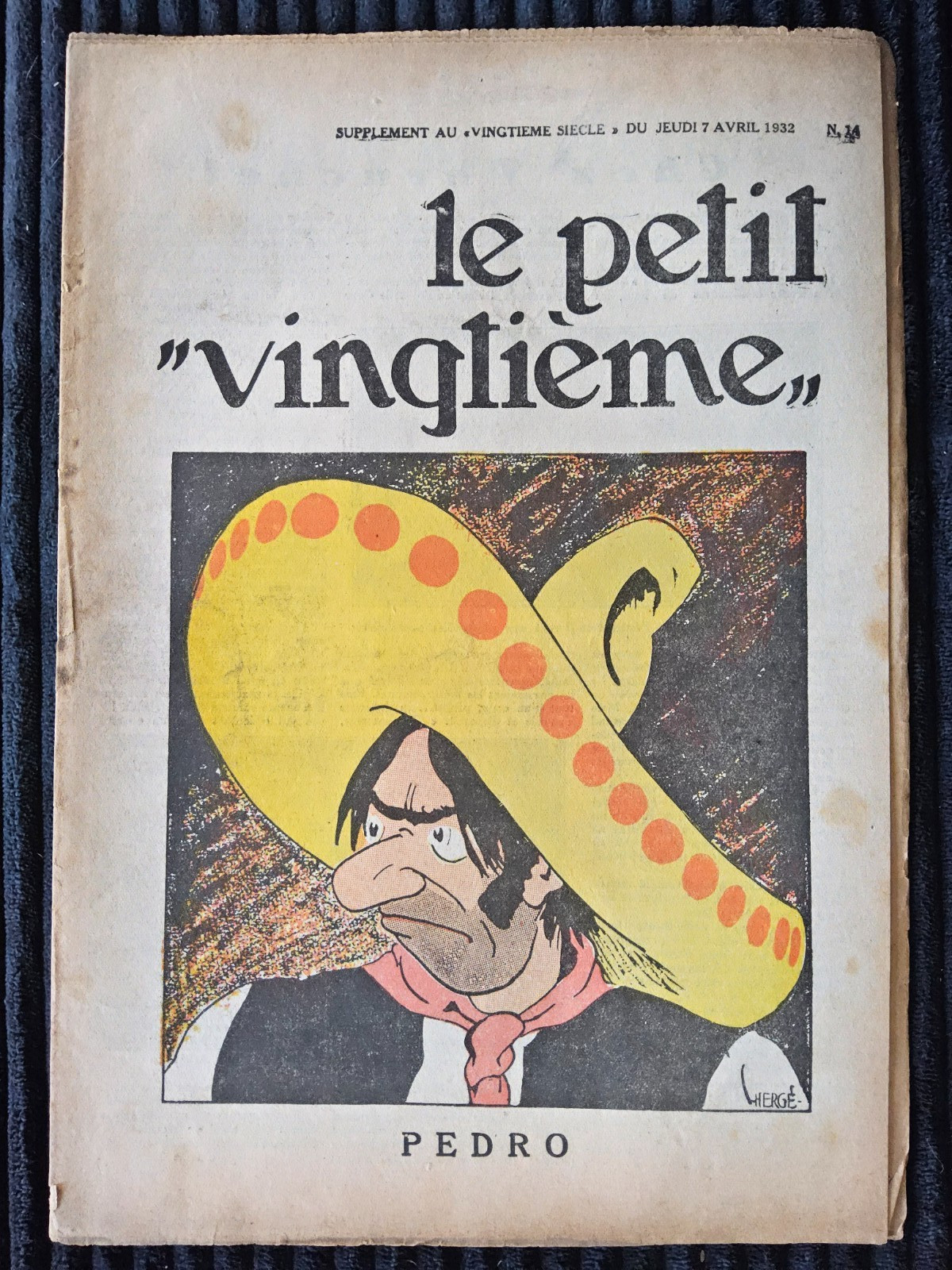 Tintin - Petit Vingtième - Numéro 14 de 1932 - Hergé - Amérique