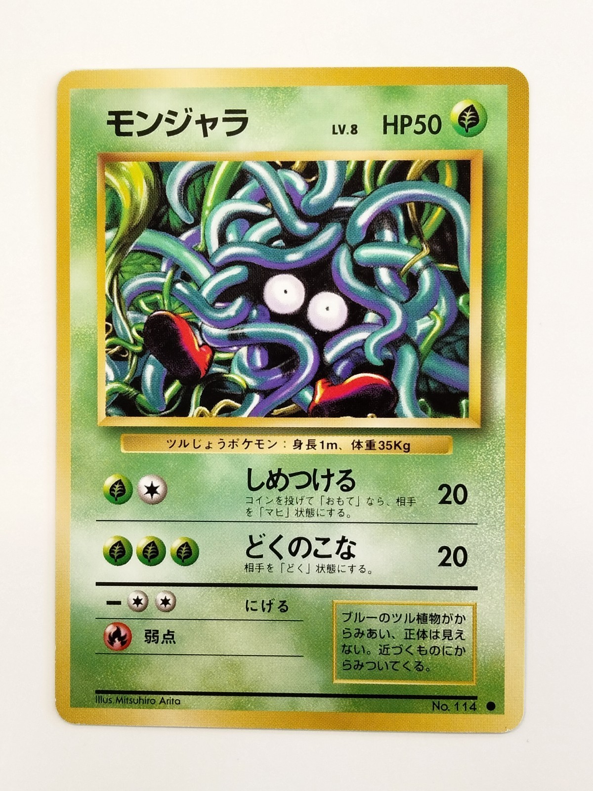 【RANK B】Tangela LV.8 n.114 Set Base Carte Pokemon Giapponesi (T0520)