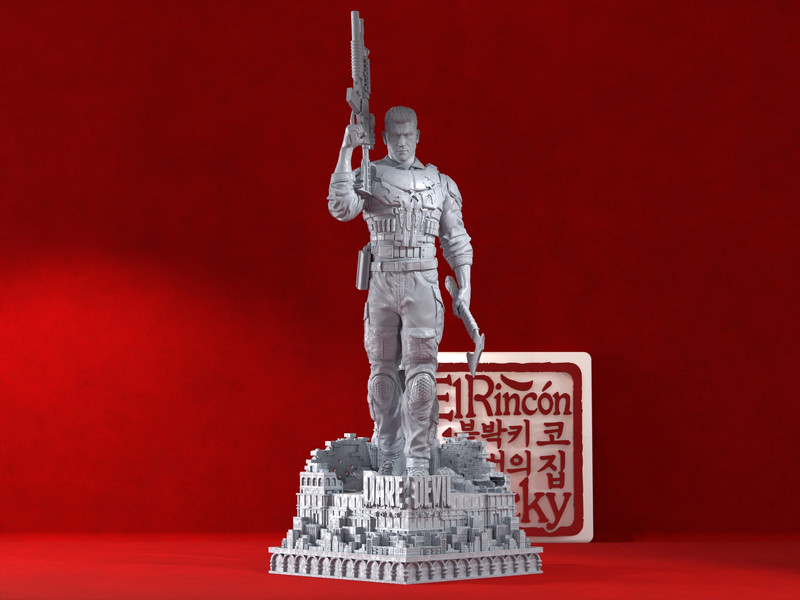 The Punisher / Frank Castle ( Jon Bertnthal ). Dare Devil. Figura de Resina 38cm