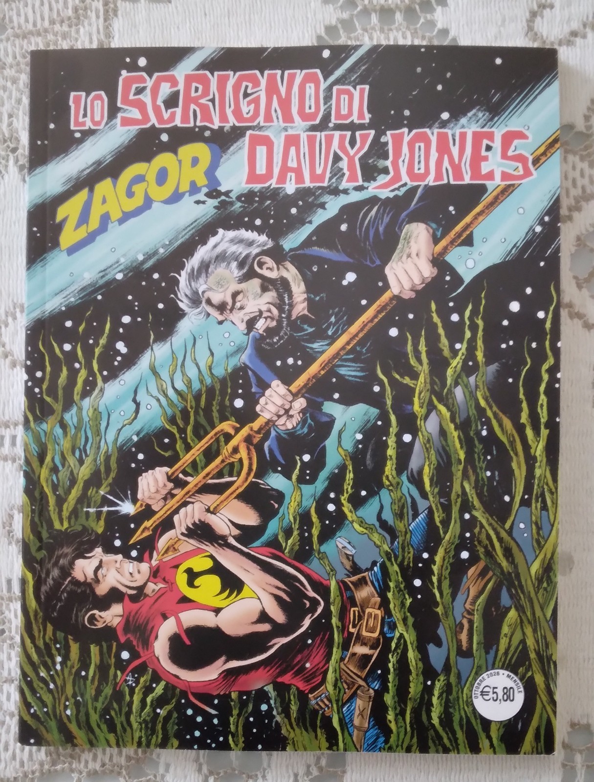 ZAGOR 786- LO SCRIGNO DI DAVY JONES GIUSFREDI, VILLA- OTTIMO STATO