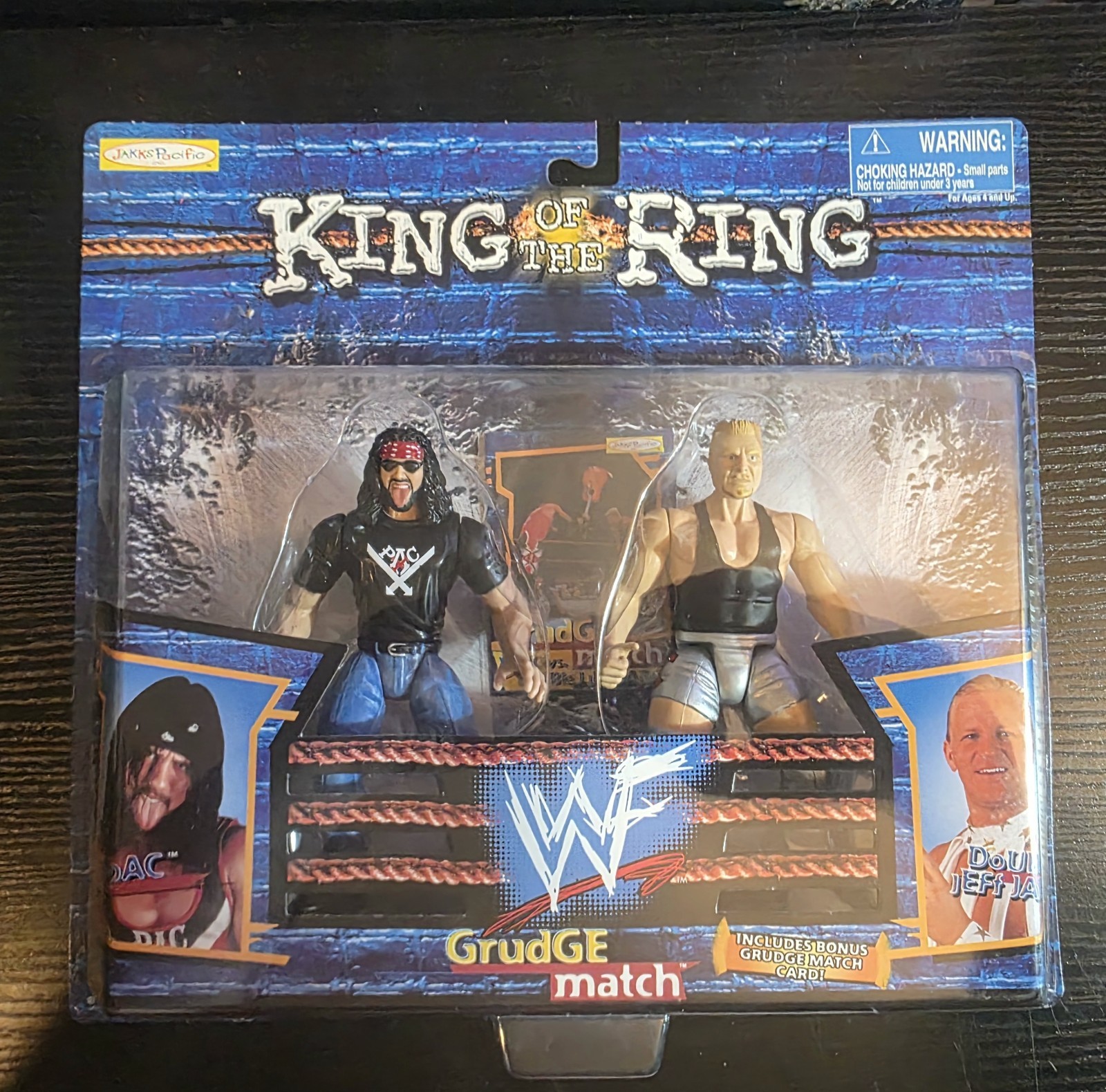 WWF X-Pac vs Jeff Jarrett 1999 King of the Ring Grudge Match Jakks confezione da 2 NUOVO
