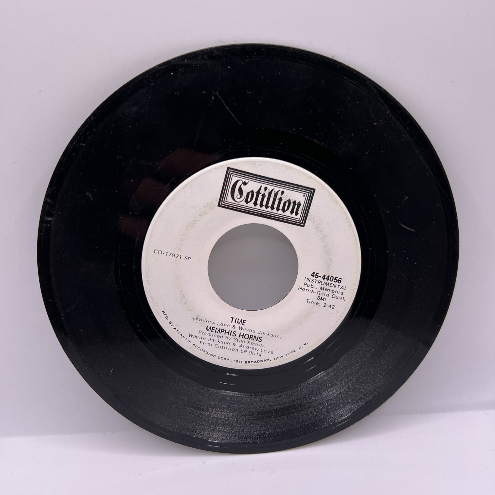 Vinyl 45 RPM Record - Memphis Horns - Time / I Can't Turn You Loose