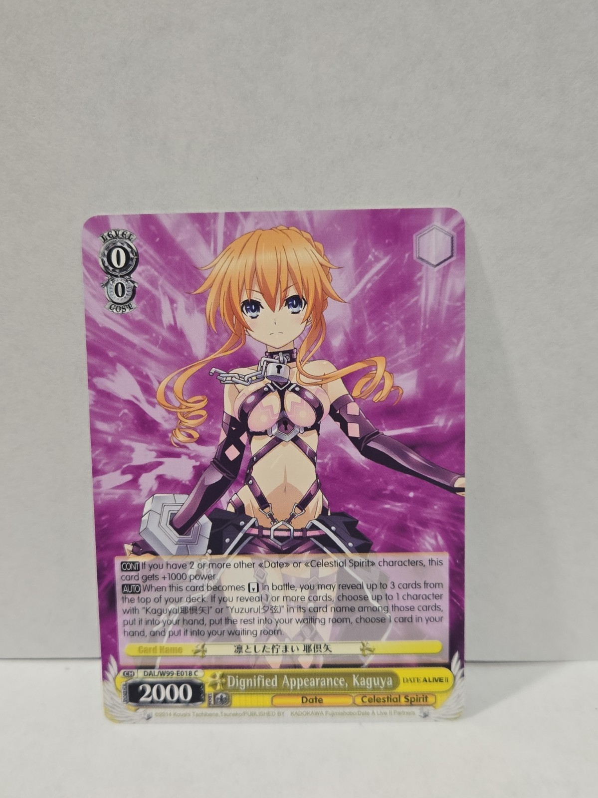 Weiss Schwarz Dignified Appearance, Kaguya Date a Live Vol. 2 DAL/W99-E018...