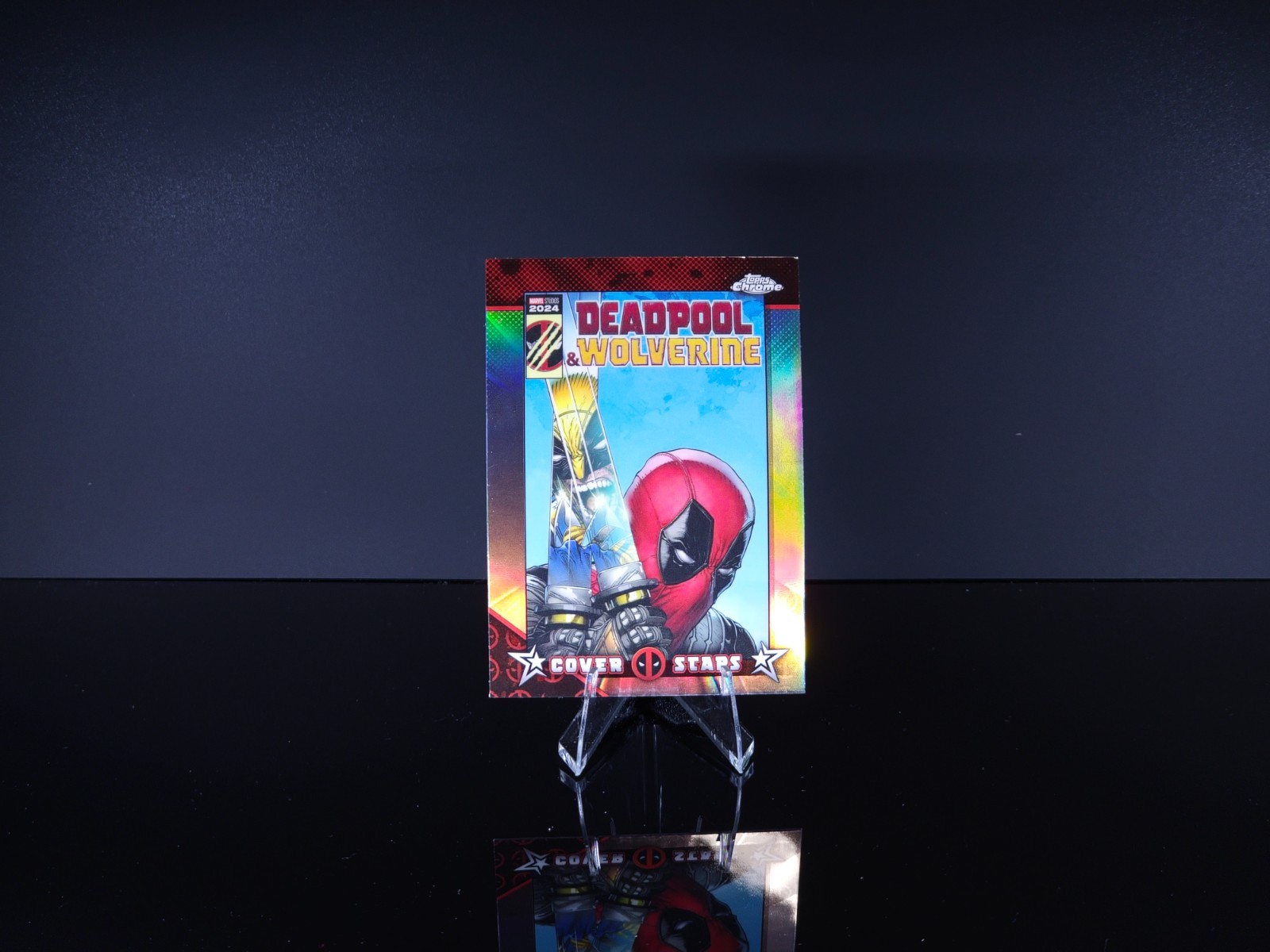Fantastic Four 22 #CS-16 Marvel 2025 Topps Chrome Deadpool Cover Stars quasi nuovo