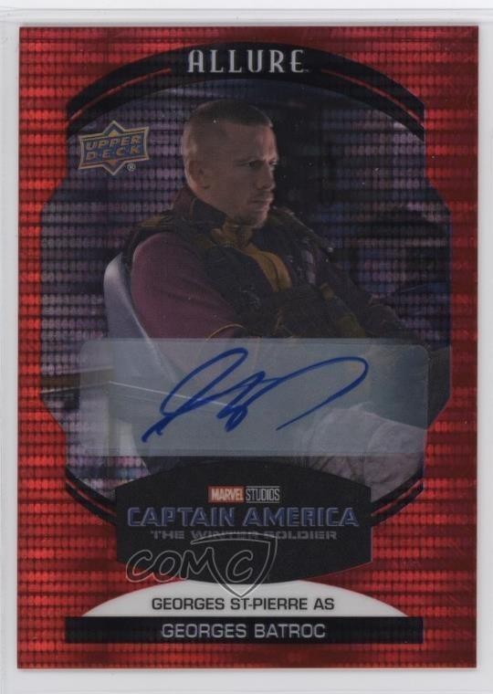 2022 Upper Deck Marvel Allure Red Georges St-Pierre as Batroc #27 Auto 08qv