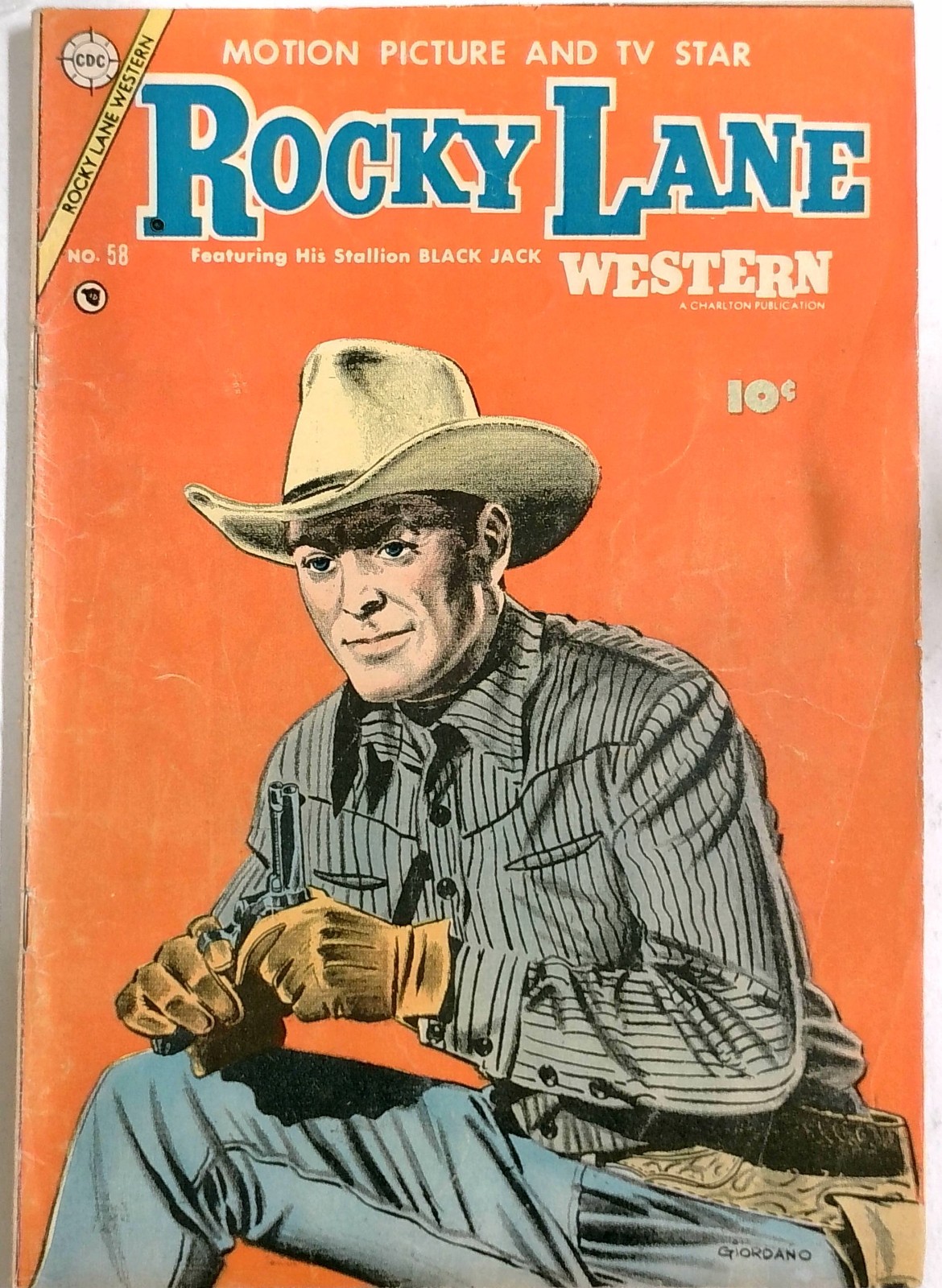 Rocky Lane  Western #58 - Portrait Cover and Story by Dick Giordano - Charlton I