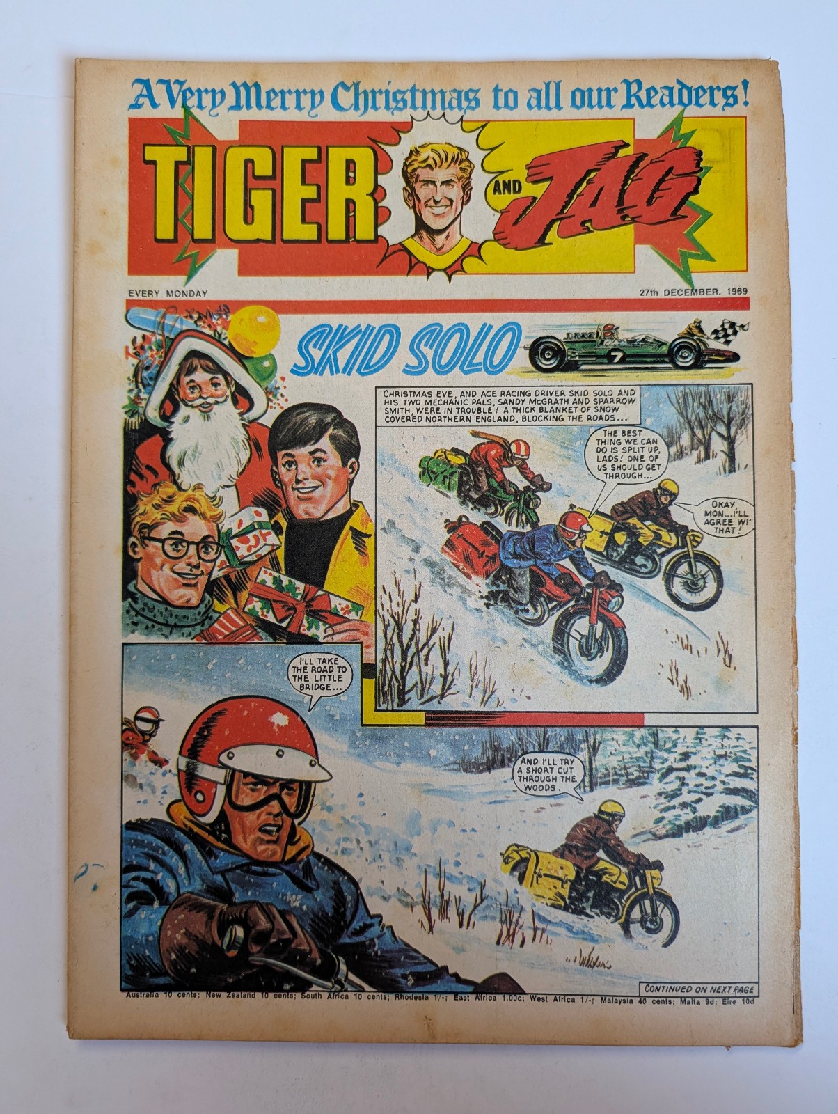 Tiger and Jag Comic 27th December 1969, IPC Magazines Ltd. Xmas Issue.