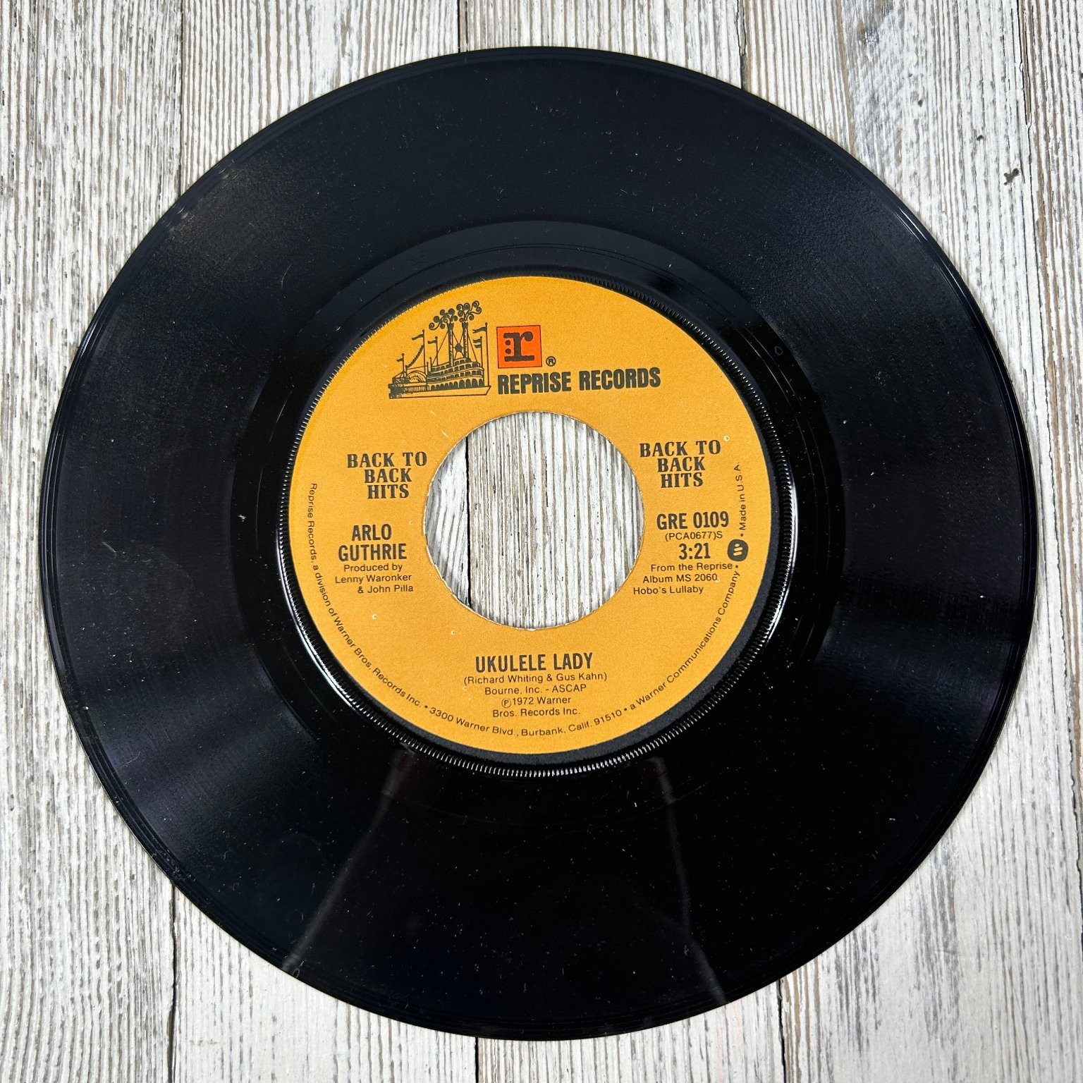 Arlo Guthrie - City of New Orleans 7" Record 1972 Reprise Folk 45 RPM