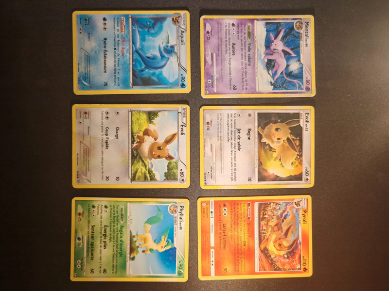 Lot de 6 cartes évolitions