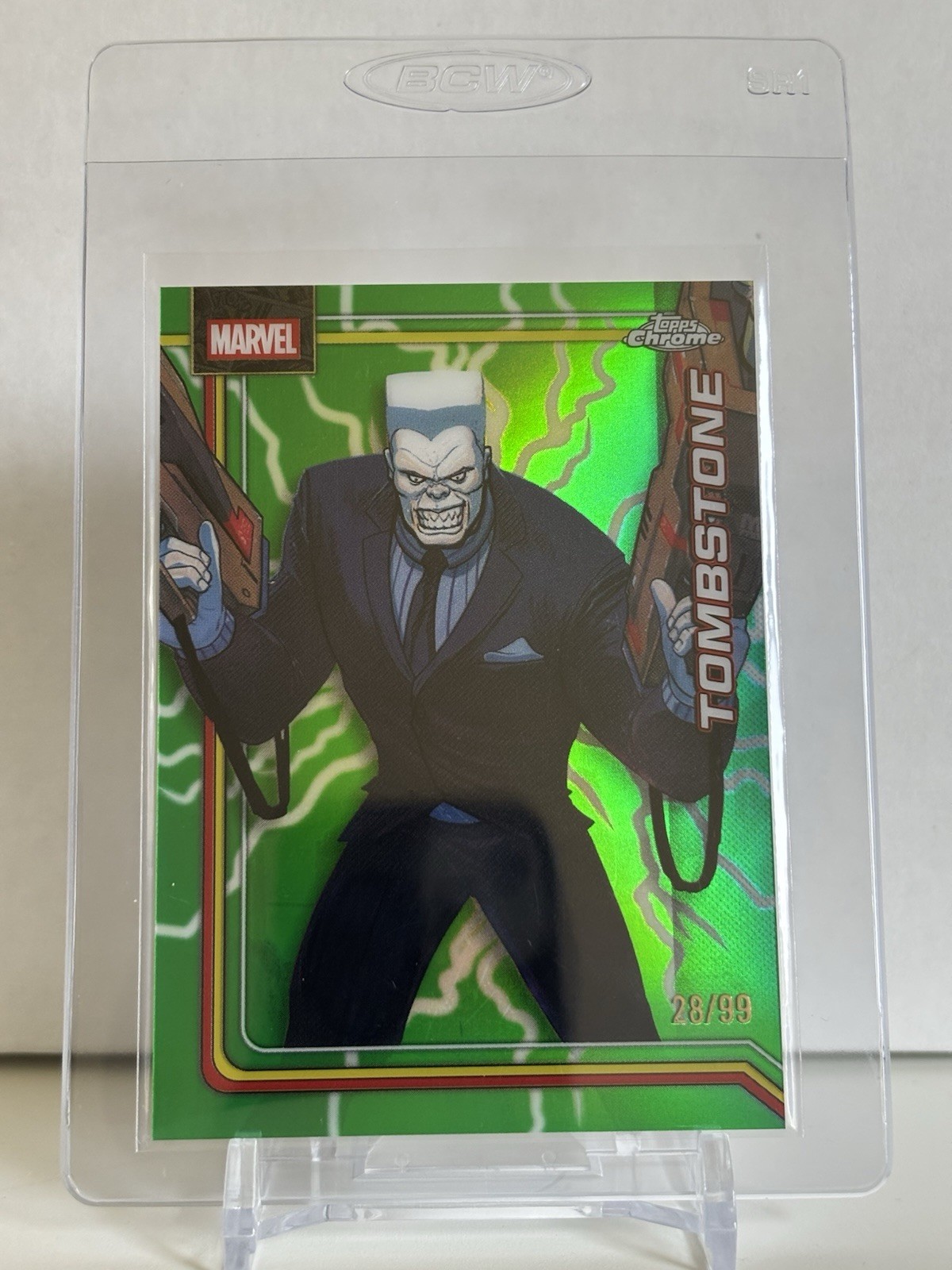 Tombstone - 2026 Topps Chrome Marvel Comics rifrattore lampo verde /99