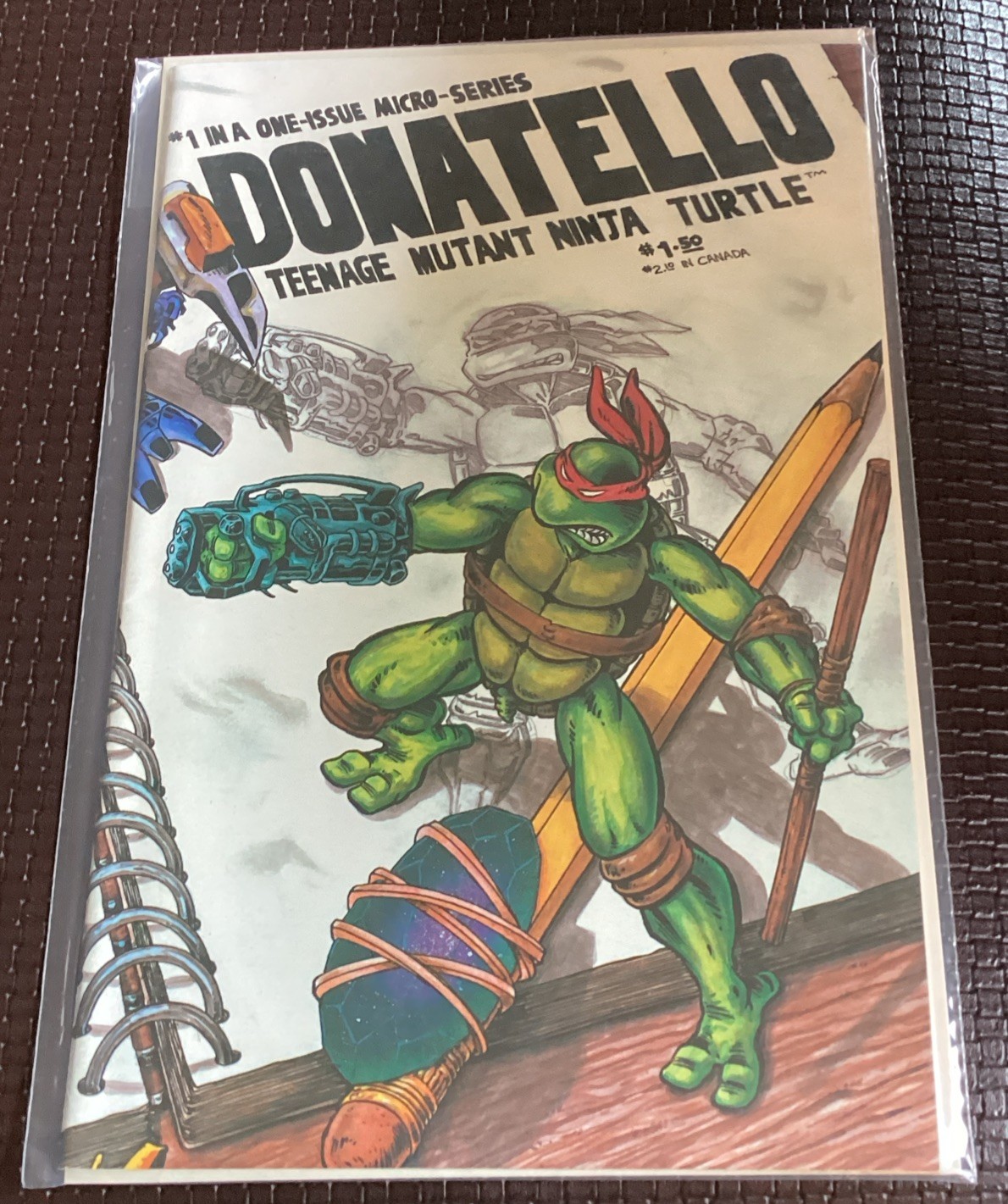 Donatello 1 Teenage Mutant Ninja Turtles Mirage 1986 quasi nuovo +