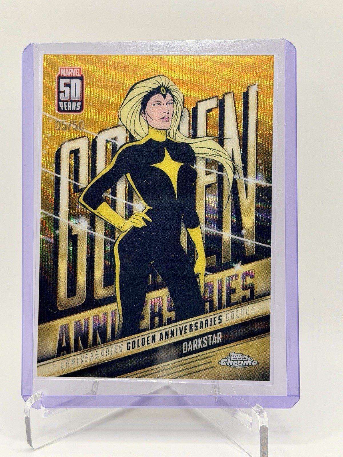 Topps Chrome Marvel 2026 Darkstar GA-06 Golden Anniversaries ORO 16/50 Match