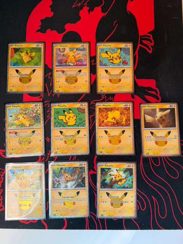 Lot pikachu 30 ans