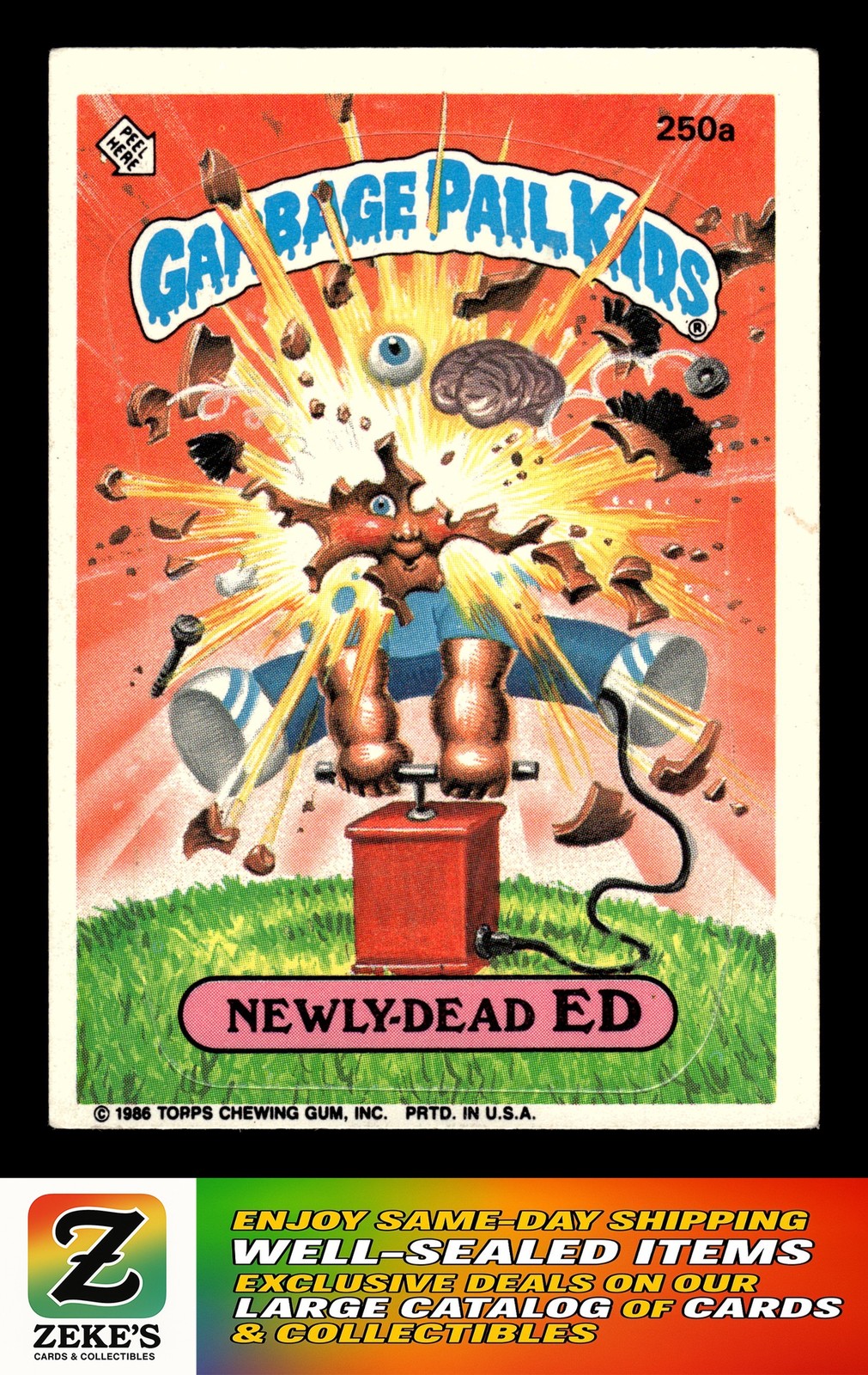 1986 Topps Garbage Pail Kids Series 6 #250a Newly-Dead Ed