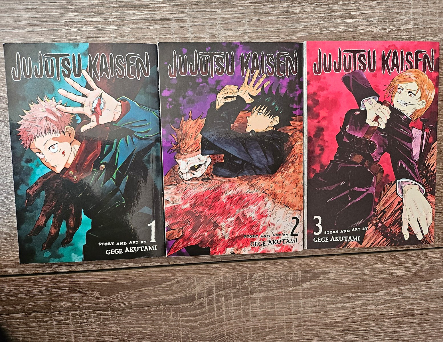 Jujutsu Kaisen Manga Volumes 1-3 English Paperback Set Gege Akutami VIZ