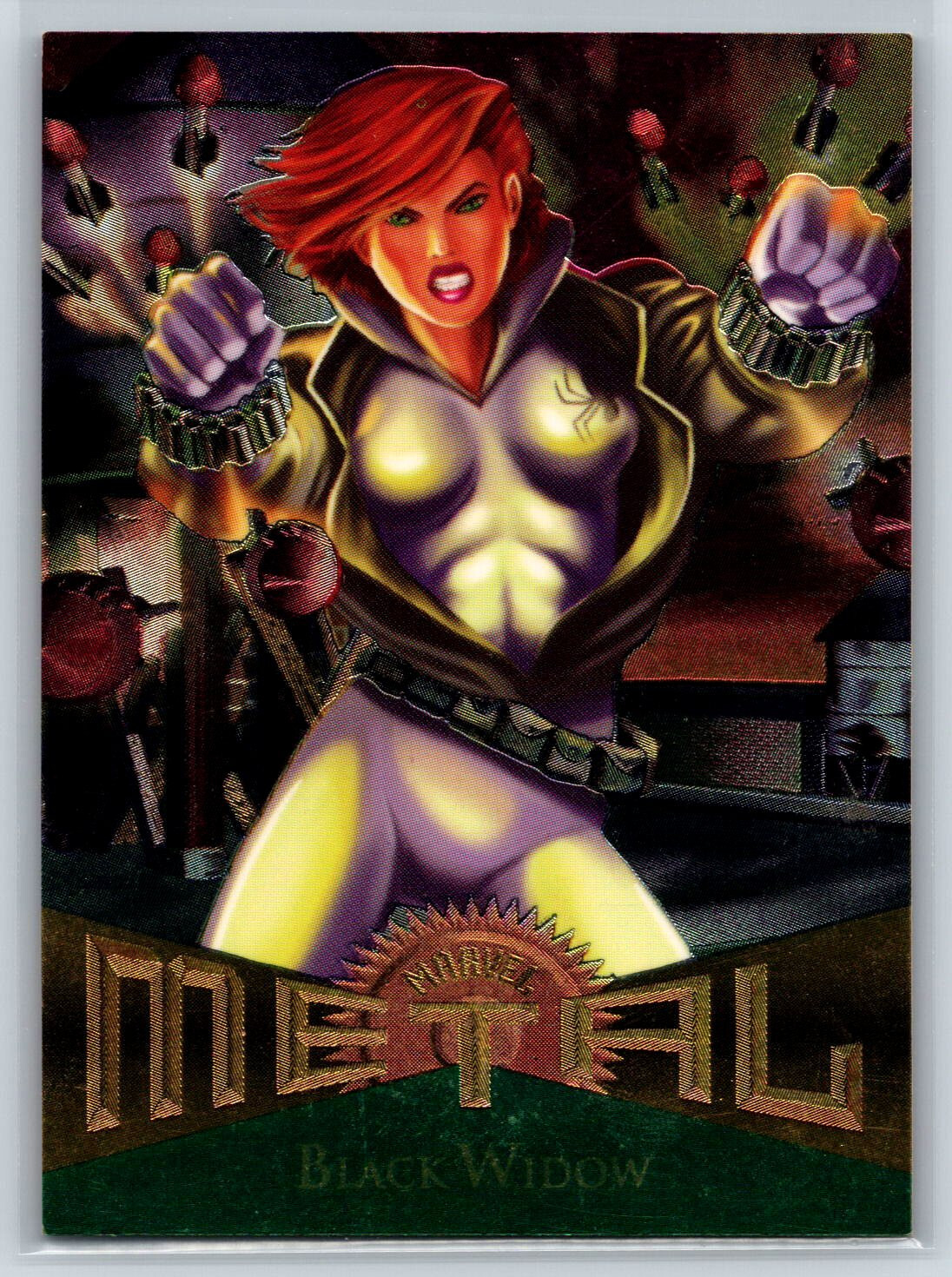 Fleer Metal Marvel Black Widow #10 1995