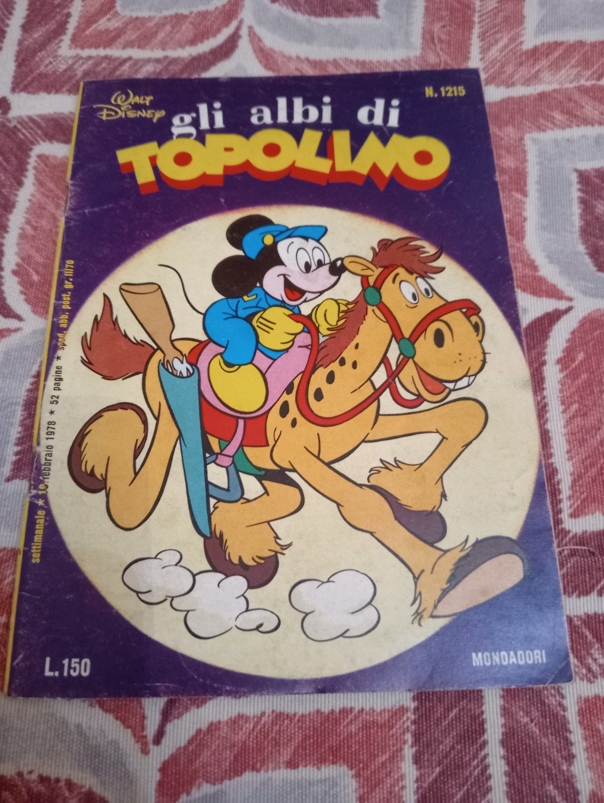 ALBI DI TOPOLINO N. 1215 Mondadori 1978 MONDADORI CON BOLLINO