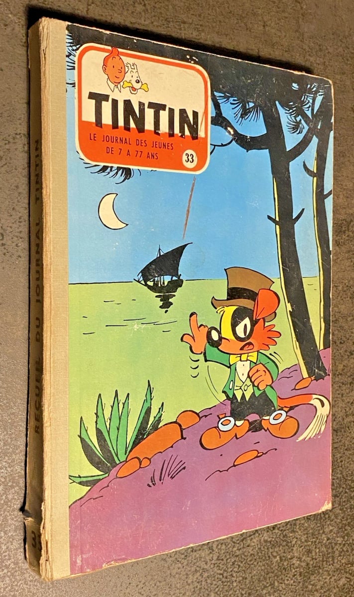 Reliure Journal de TINTIN  Album N° 33 - 1957 - Etat  Correct - Cote BDM 300 €