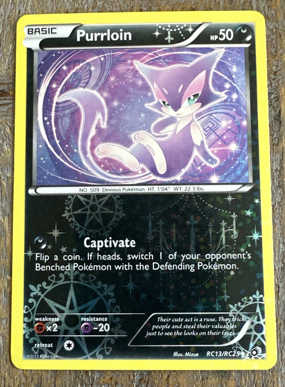 2013 Black & White Legendary Treasures Radiant Collection Purrloin RC13/RC25 LP