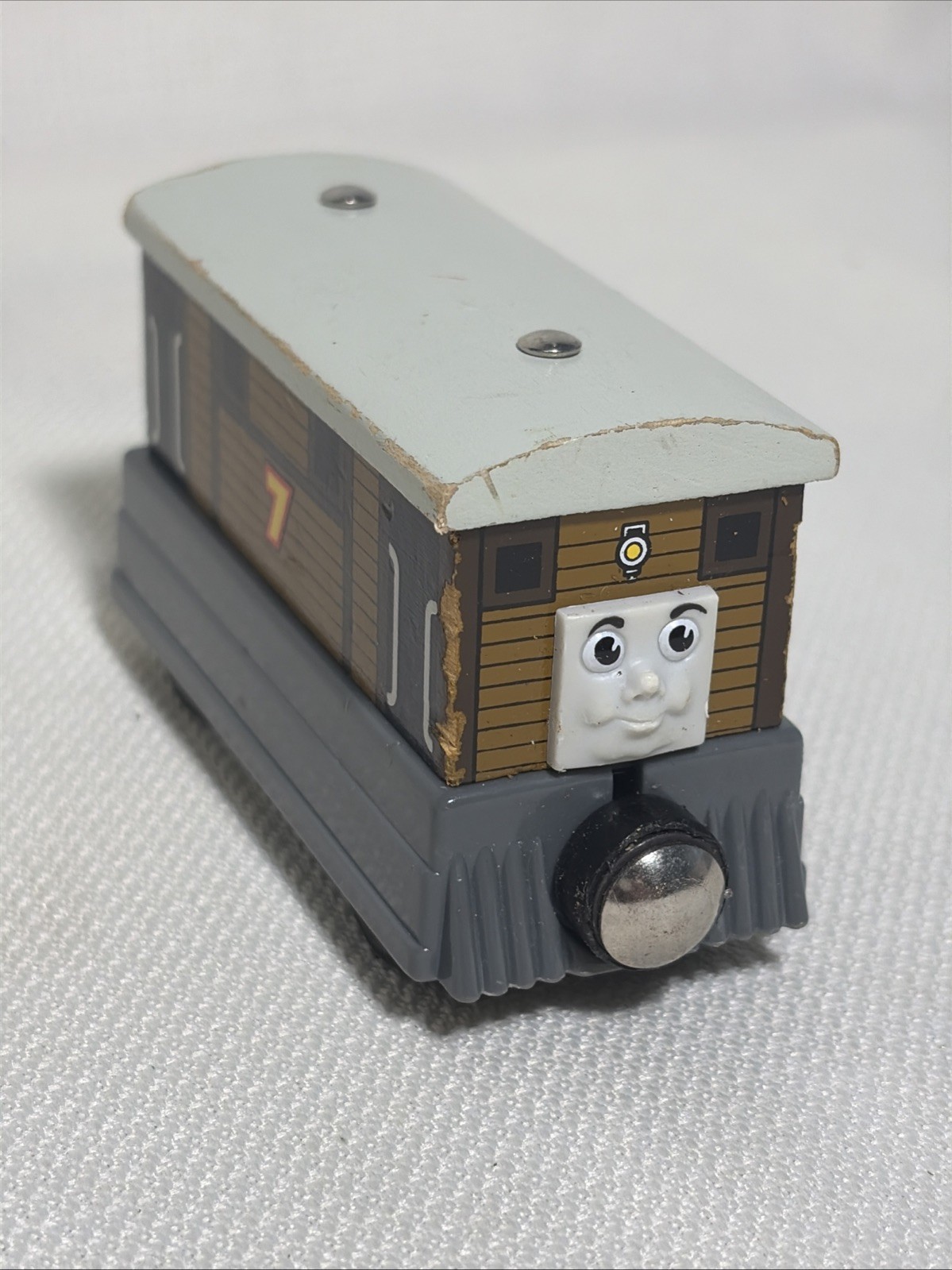 Thomas the Train Toby Tram Car Wooden Railway Tank Engine #7 2003 Tomy Train