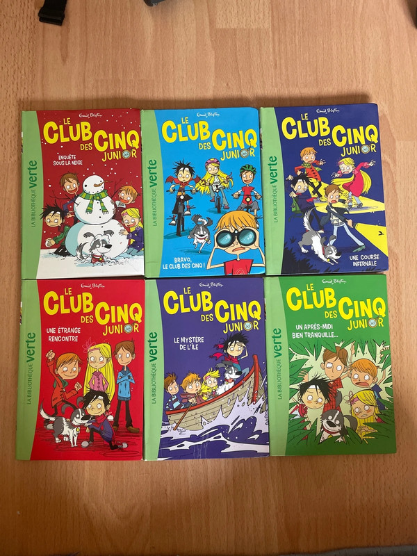 Lot de 6 livres le club des cinq junior