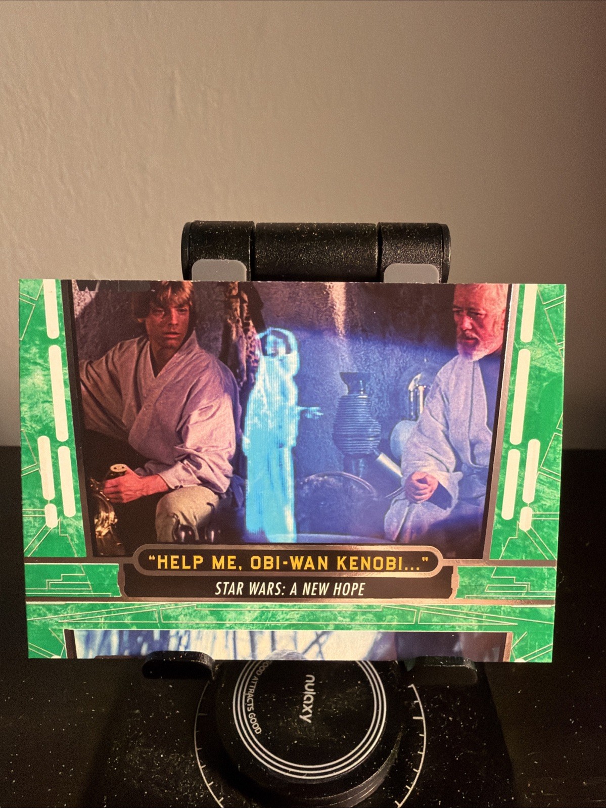 MISCUT 2017 Topps Star Wars 40th Anniversary Green "Help Me, Obi-Wan Kenobi…”