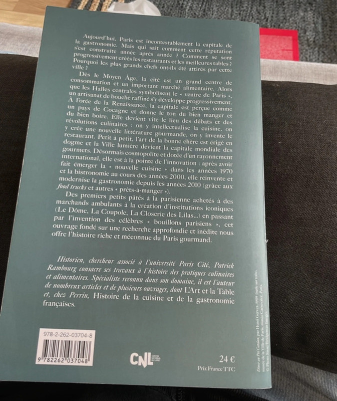 Livre histoire du Paris gastronomique