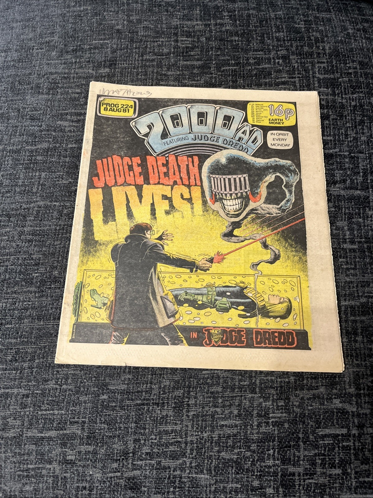 2000AD Comic - Prog 224 - 8 Aug 1981 - 1st Dark Judges