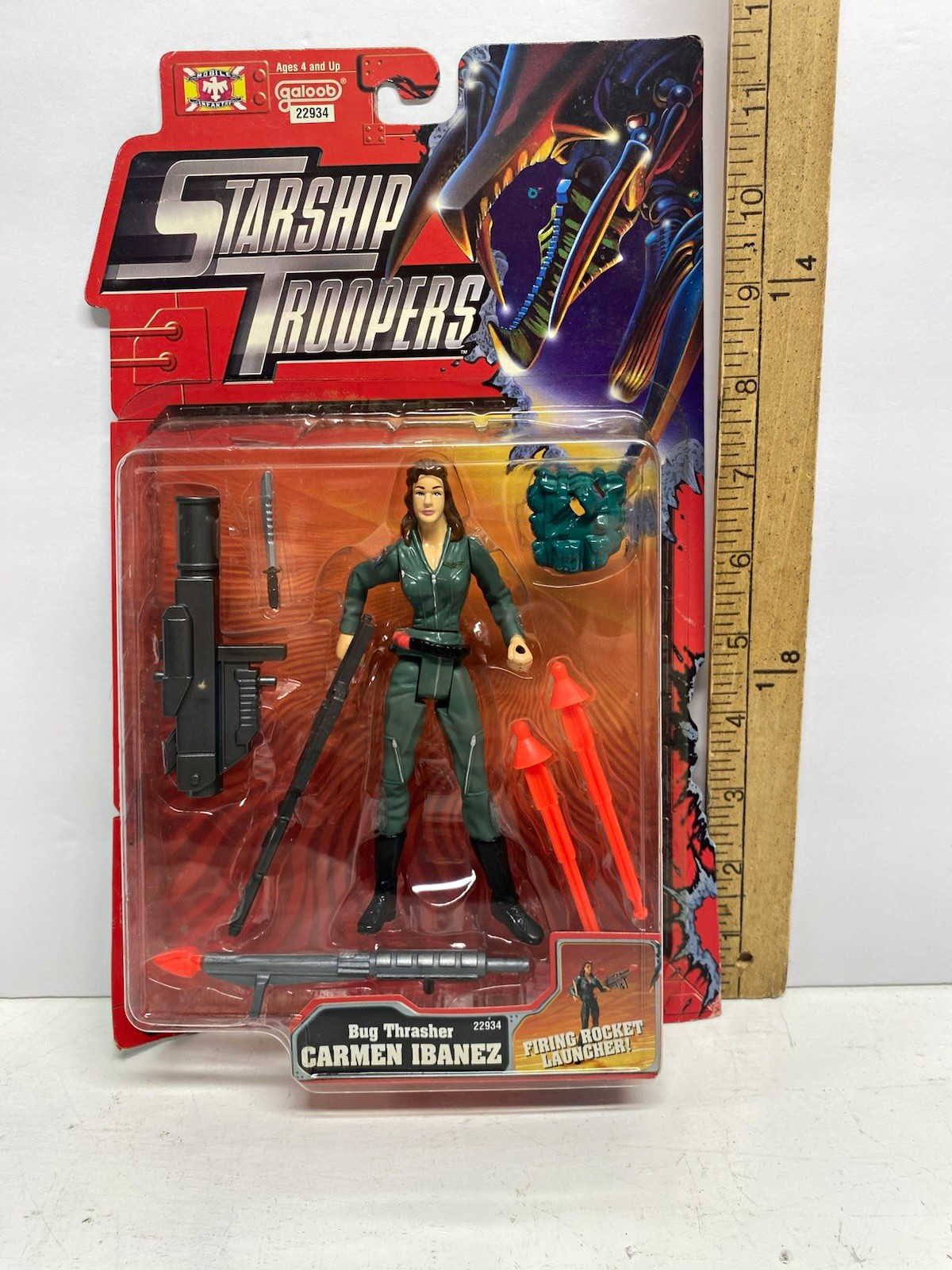 Galoob Starship Troopers Carmen Ibanez Bug Thrasher Figura Missile + Ingranaggio 1997
