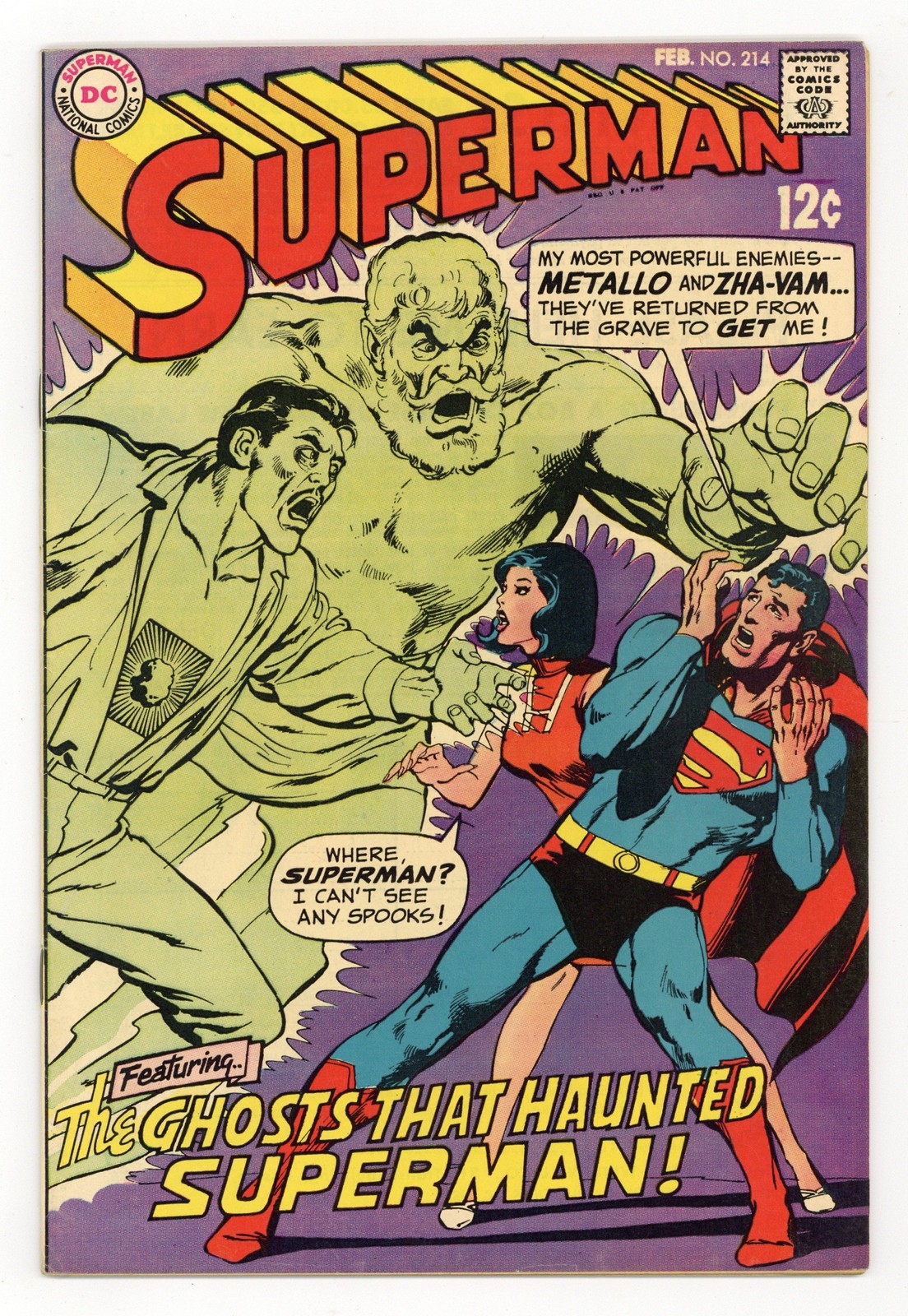 Superman #214 FN+ 6.5 1969