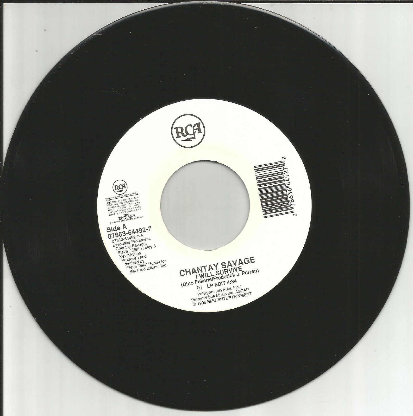 CHANTAY SAVAGE I Will Survive w/ RARE EDIT & REMIX 7 Inch Vinyl Single MINT 45