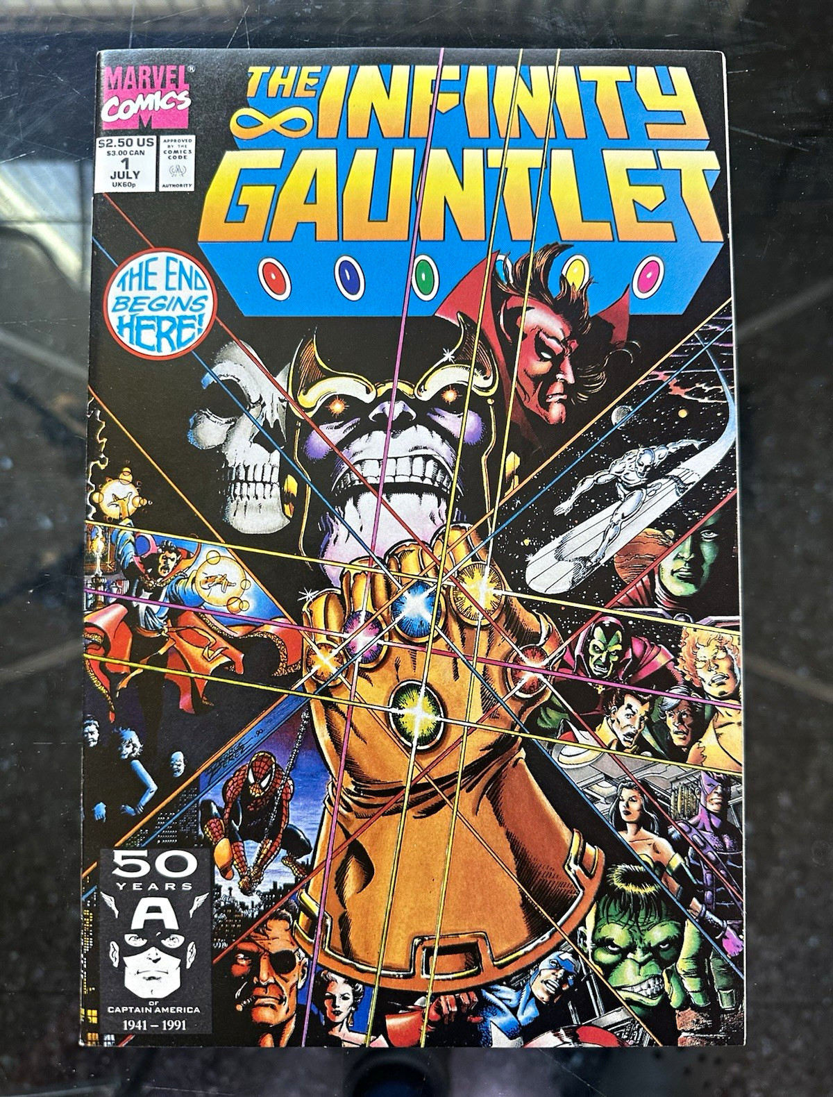 Marvel Comics: The Infinity Gauntlet Lot #1,2,4,5 (1991) Starlin/Pérez