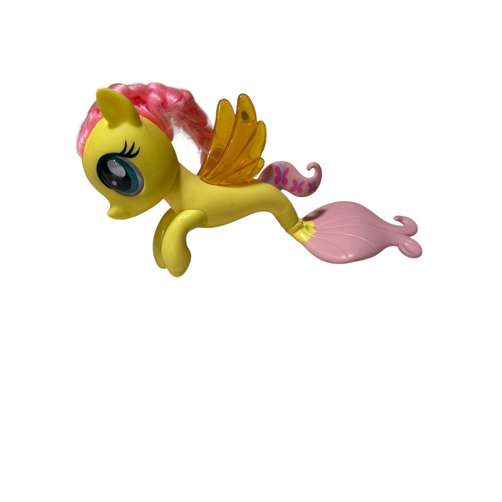 My Little Pony The Movie Fluttershy Sea-Pony Hasbro 2017 Giallo Rosa Sirena Giocattolo