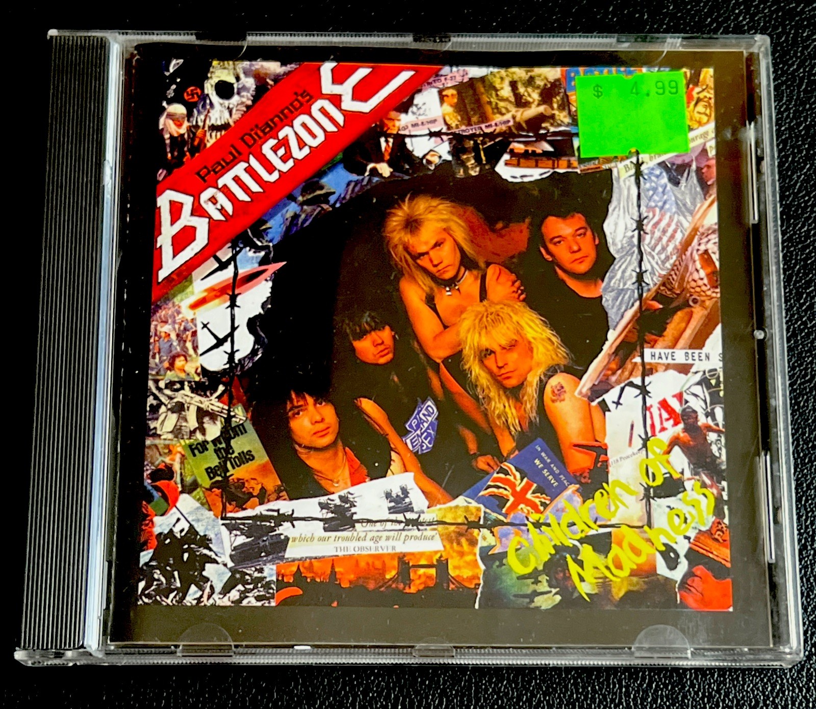 Paul Di’Anno’s Battlezone Children of Madness CD Zoom Club ZCR CD3 Mint Disc