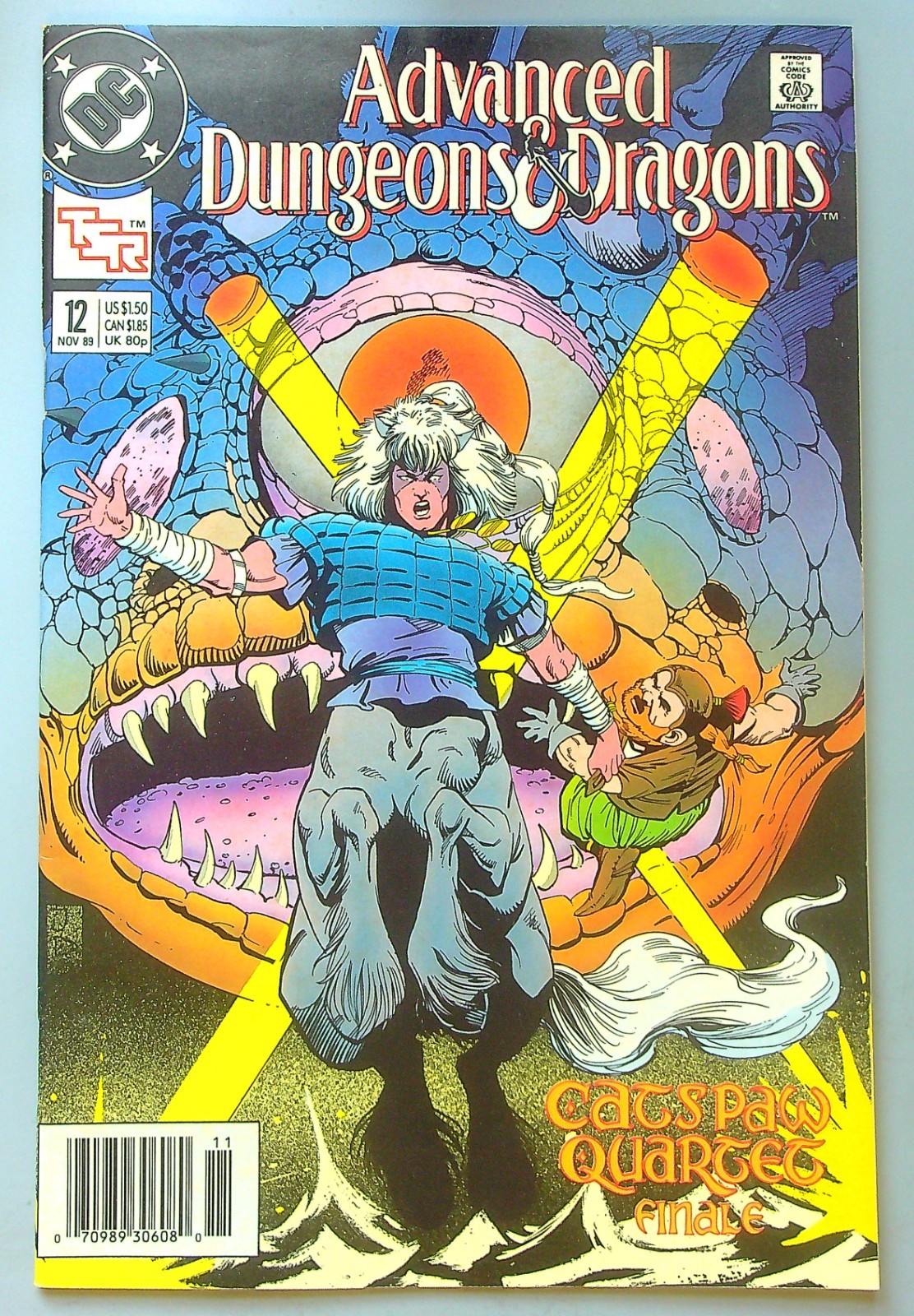 Advanced Dungeons & Dragons #12 ~ DC 1989 ~ Catspaw Quartet - newsstand VF+