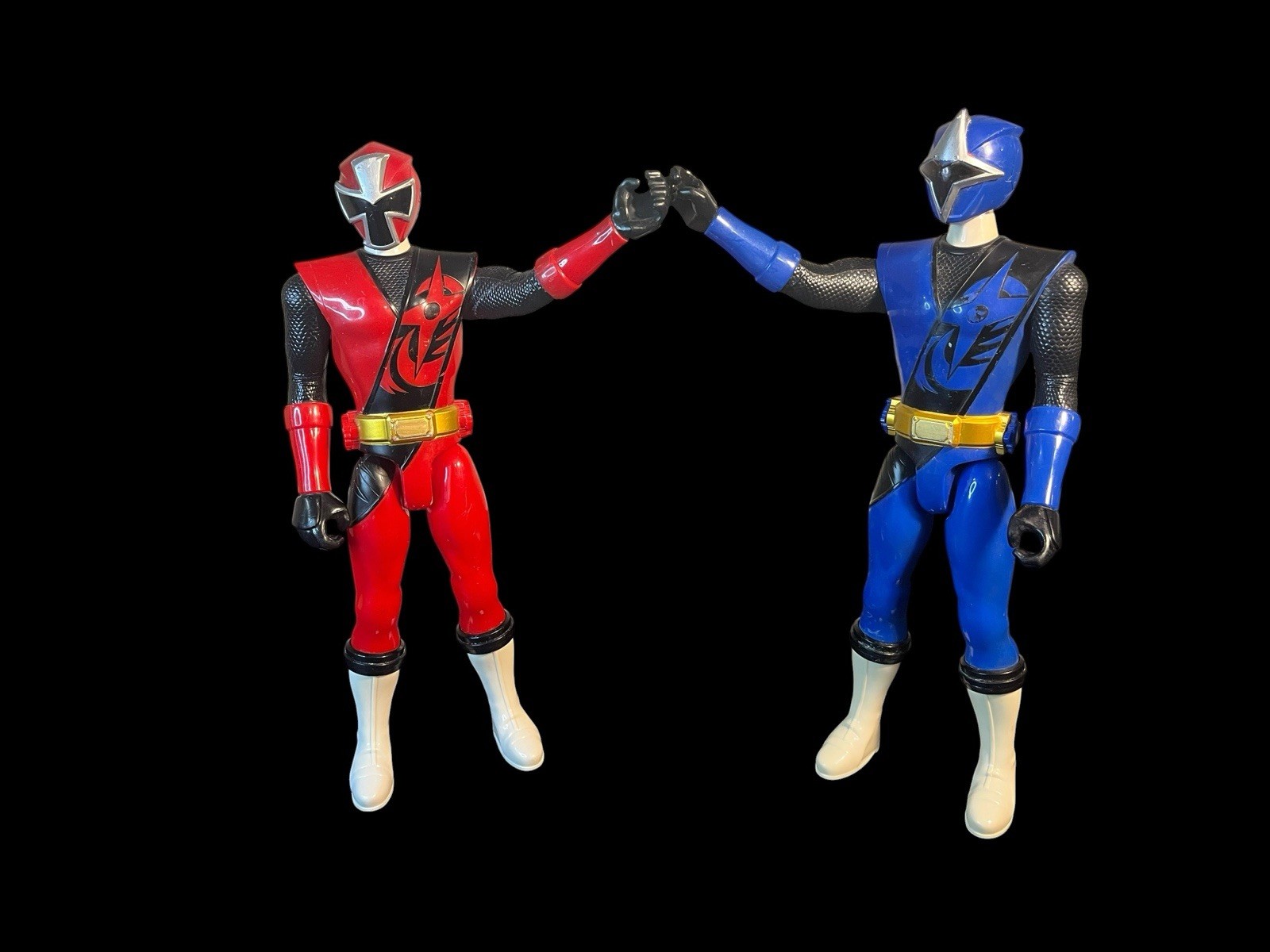 Bandi Power Rangers Super Ninja Steel Modellino Ranger 12" Pollici Rosso e Blu