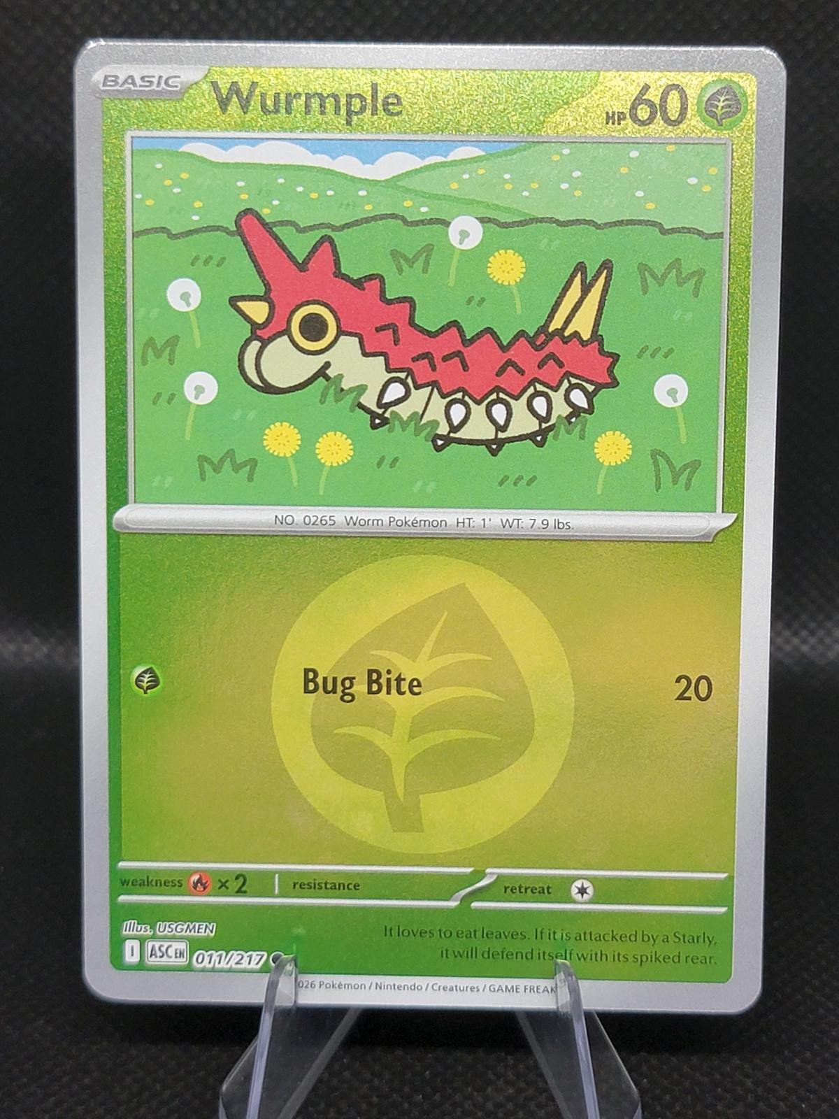 WURMPLE (MODELLO SIMBOLO ENERGIA) 011/217 EROI ASCESI POKEMON REVERSE HOLO