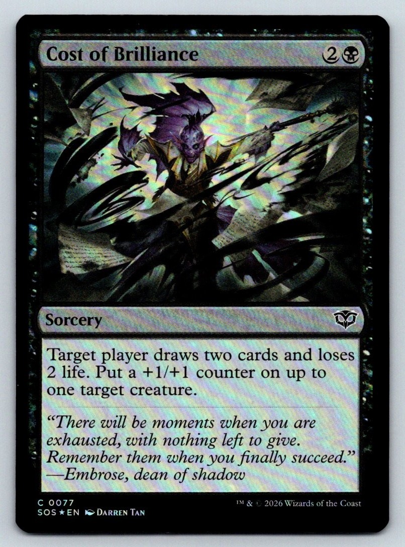 Cost of Brilliance #77 Foil Secrets of Strixhaven Magic: The Gathering MTG - NM