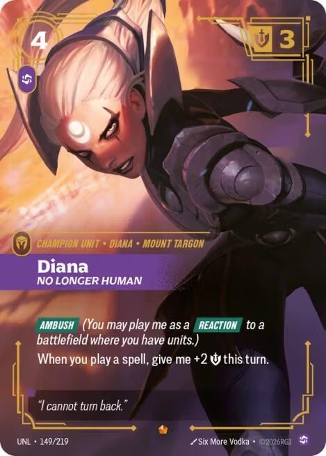 Diana, No Longer Human [Unleashed] 149/219 NM Foil