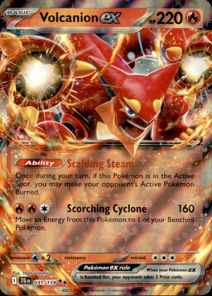 Pokemon Journey Together Volcanion ex 031/159 DOUBLE RARE HOLO NM