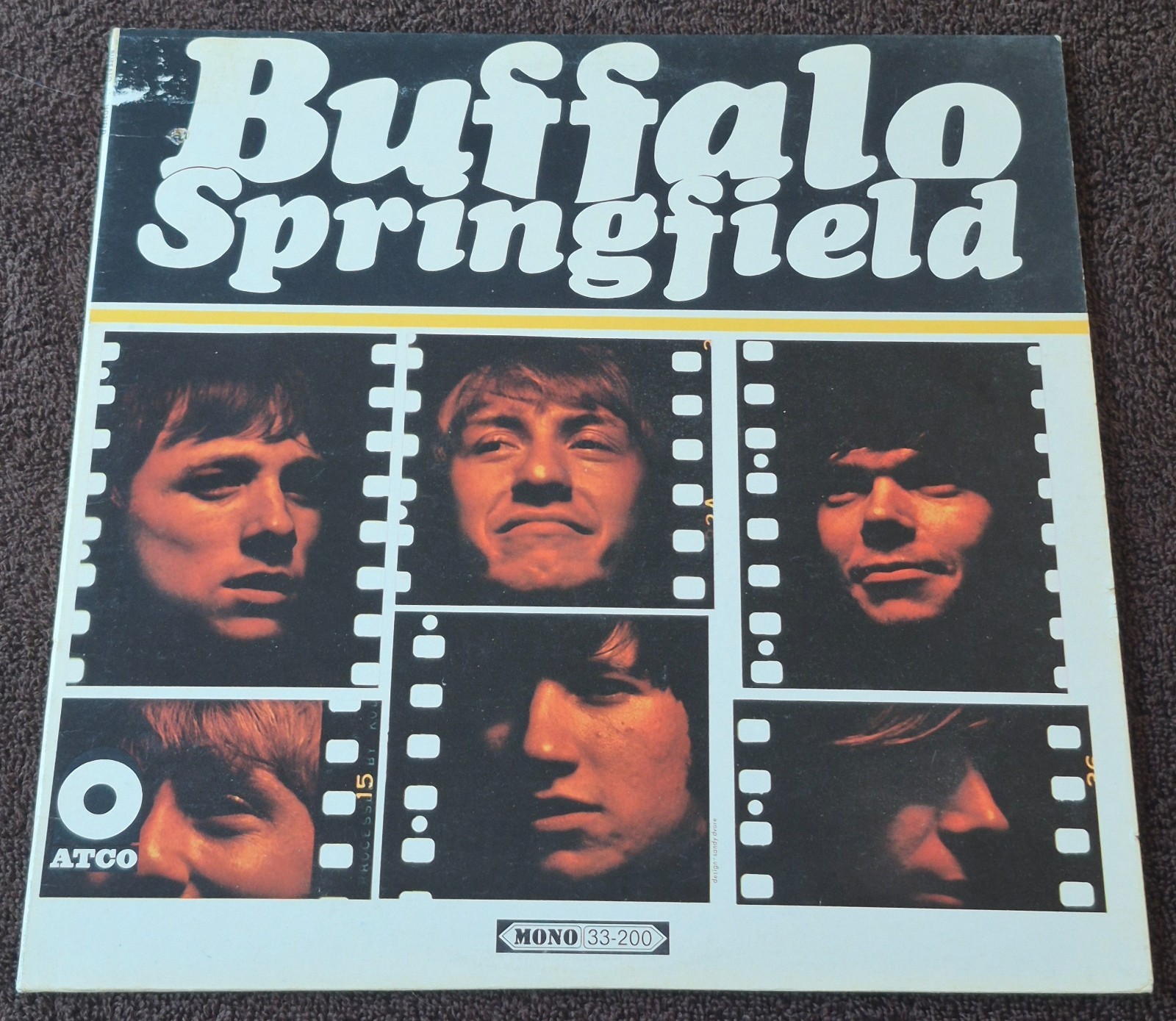 Buffalo Springfield 1967 Mono LP 33-200 ATCO Monarch Press VG+/VG+/OG