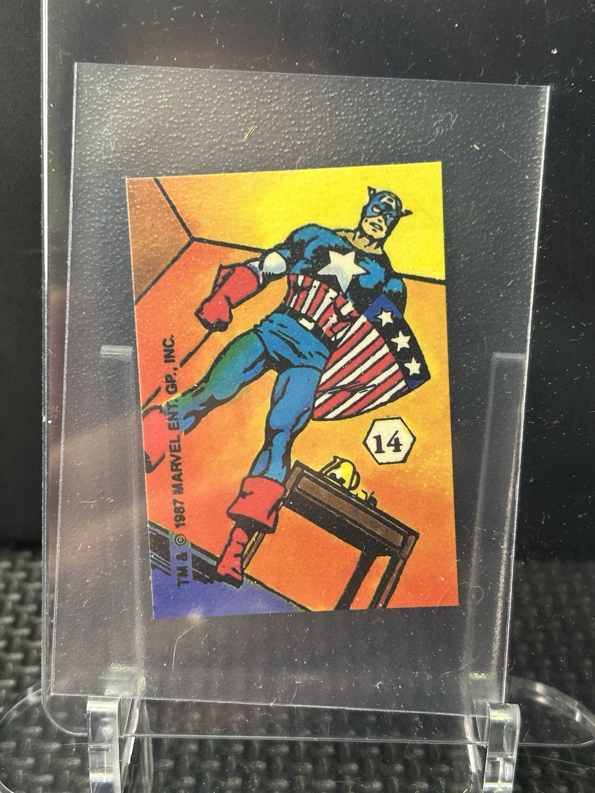 1987 Comic Images Marvel's Magic Moments Adesivi Capitan America #14