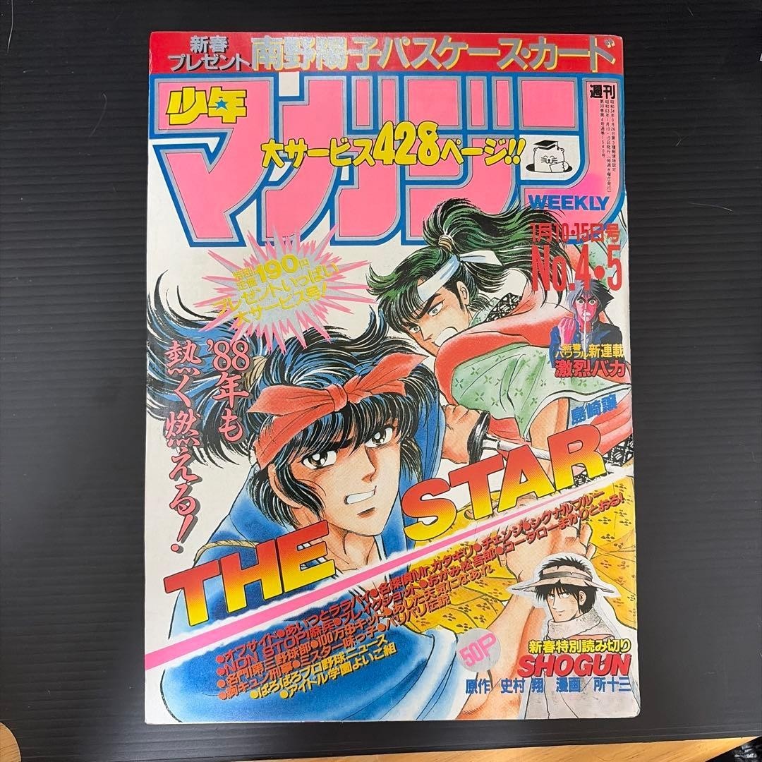 Rivista settimanale Shonen 1988 n. Carta Yoko Minamino numero 4,5 THE STAR Magazine