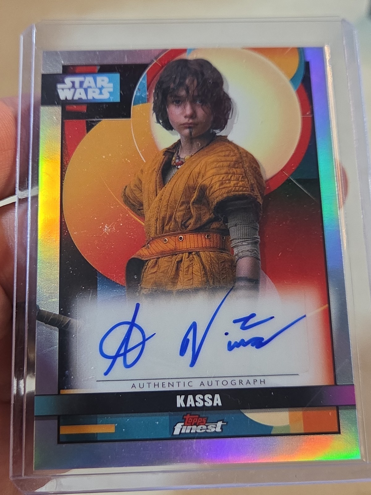 2025 Topps Star Wars Smugglers Outpost Antonio Vina as Kassa Finest Auto #FA-ANT