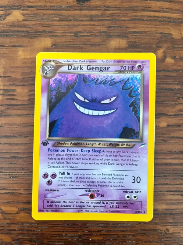 Dark Gengar holo 1st edition 6/105