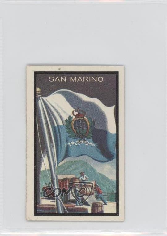 1963 Topps Midgee Flags San Marino #77 a8x