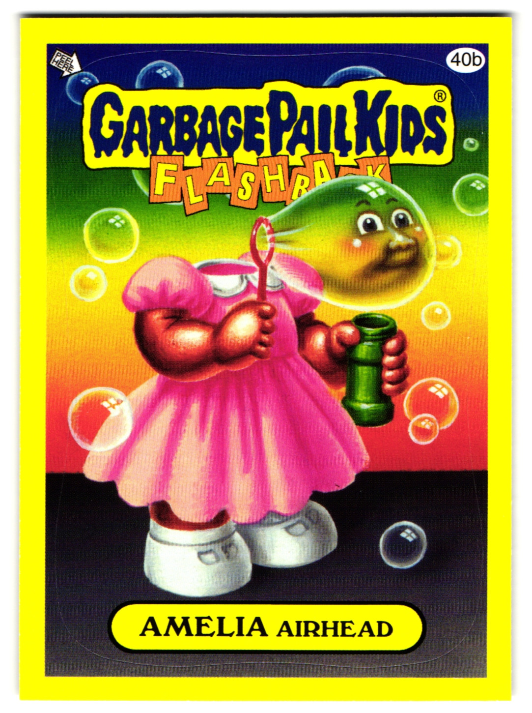 Toy Bubbles AMELIA Airhead Garbage Pail Kids 2011 Flashback Series 3 #40b