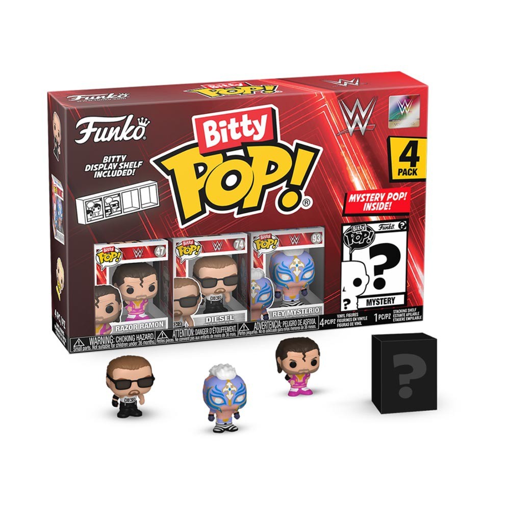Brand New Officially Licensed Funko WWE Razor Ramon Bitty Pop! 4-Pack Figure