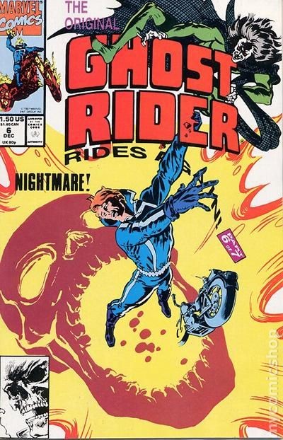 Ghost Rider Rides Again originale #6 FN 1991 immagine stock