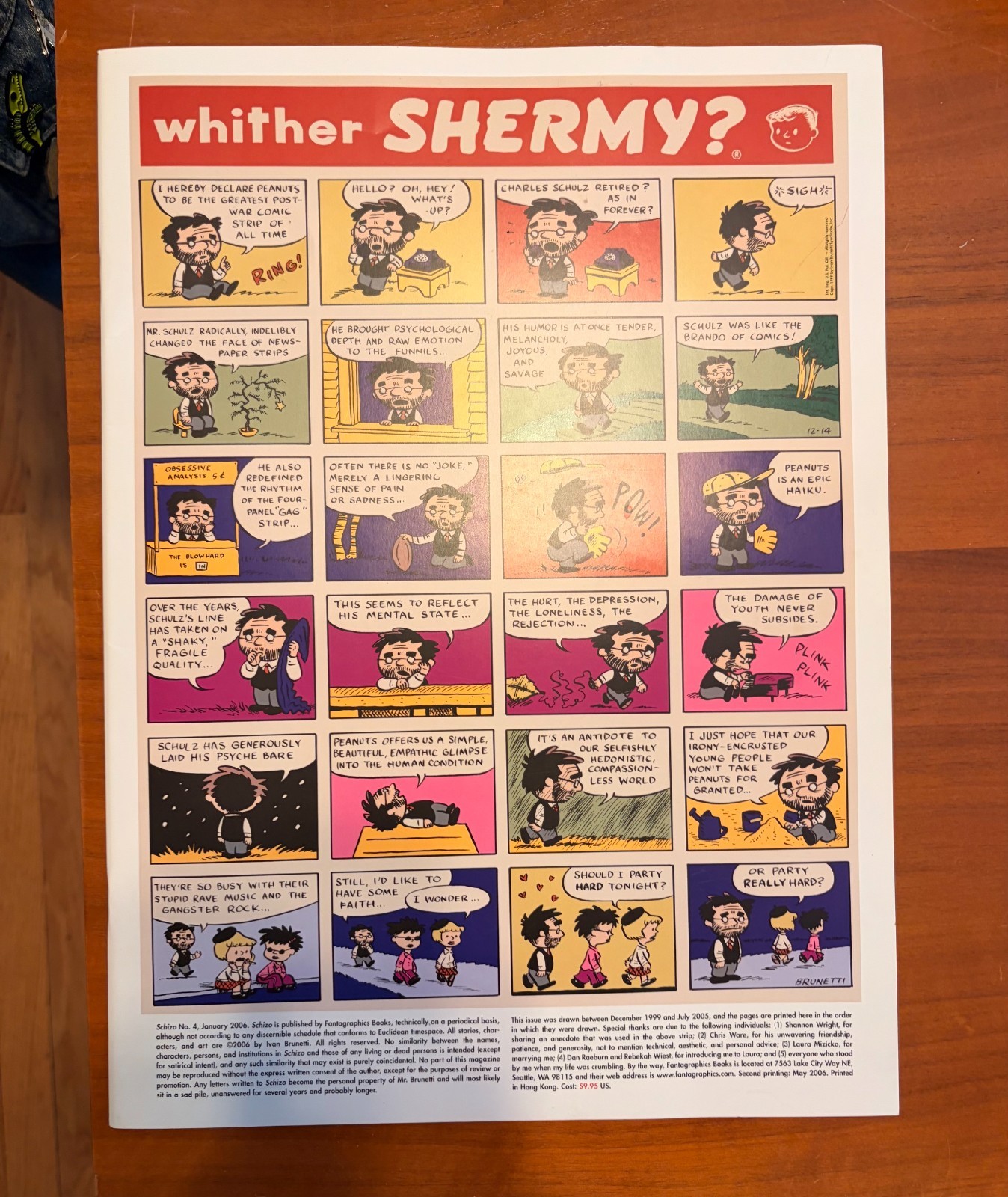 WHITHER SHERMY (a.k.a. SCHIZO #4)- Ivan Brunetti, '06 FANTAGRAFI 1° stampa PB
